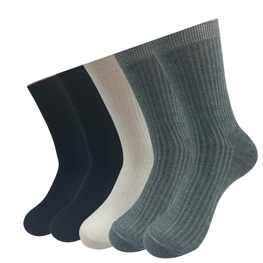 5 Paare/Lot Kleidersocken Herren Gestreift Lang Hohe Qualität Baumwolle Atmungsaktiv Business-Socke Männlich Ehemann Vater Geschenk 14 Stile