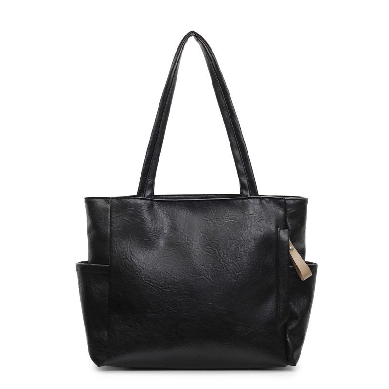 Women's bag large-capacity tote bag new simple and versatile work commuting shoulder bag textured tote bag