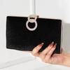 Elegante Pochette da Sera in Velluto con Catena e Decorazioni di Strass per Eventi Formali