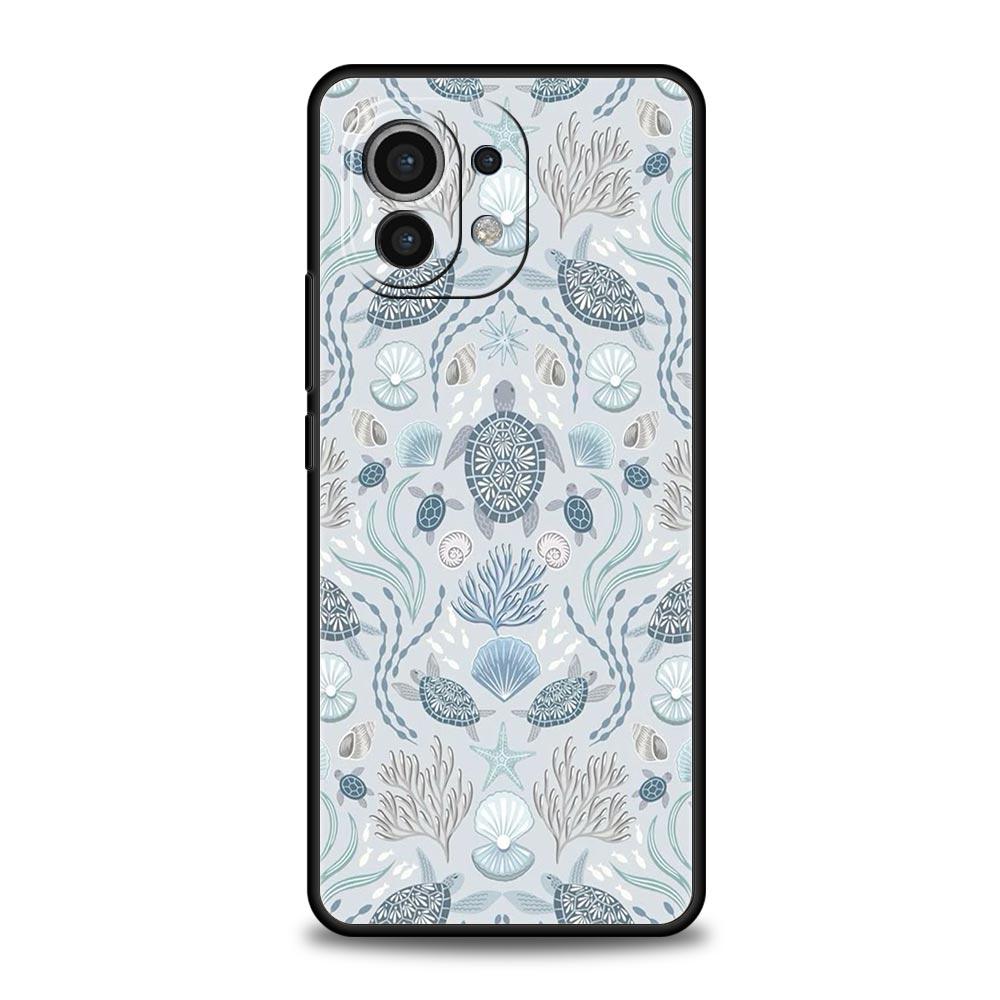 Ocean Coastal Seashell Seaweed Phone Case Cover for Xiaomi Mi 17 15 14 13 12 11 Ultra 15T 14T 13T 12T 11T Pro Lite 5G Soft TPU