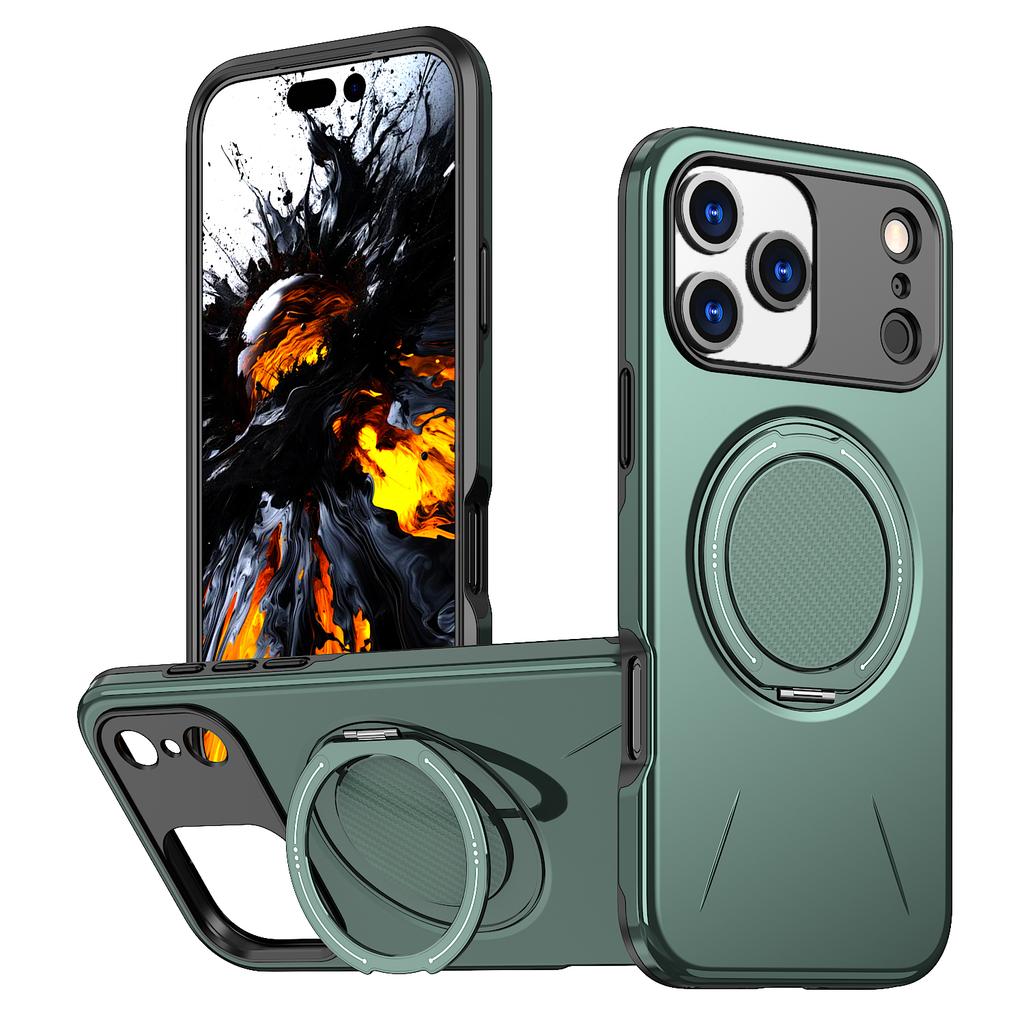 Rotating Hidden Ring Bracket Magnetic Case For iPhone 17 Air 16 15 14 13 12 11 Pro Max Plus For Magsafe Rugged Heavy Duty Cover