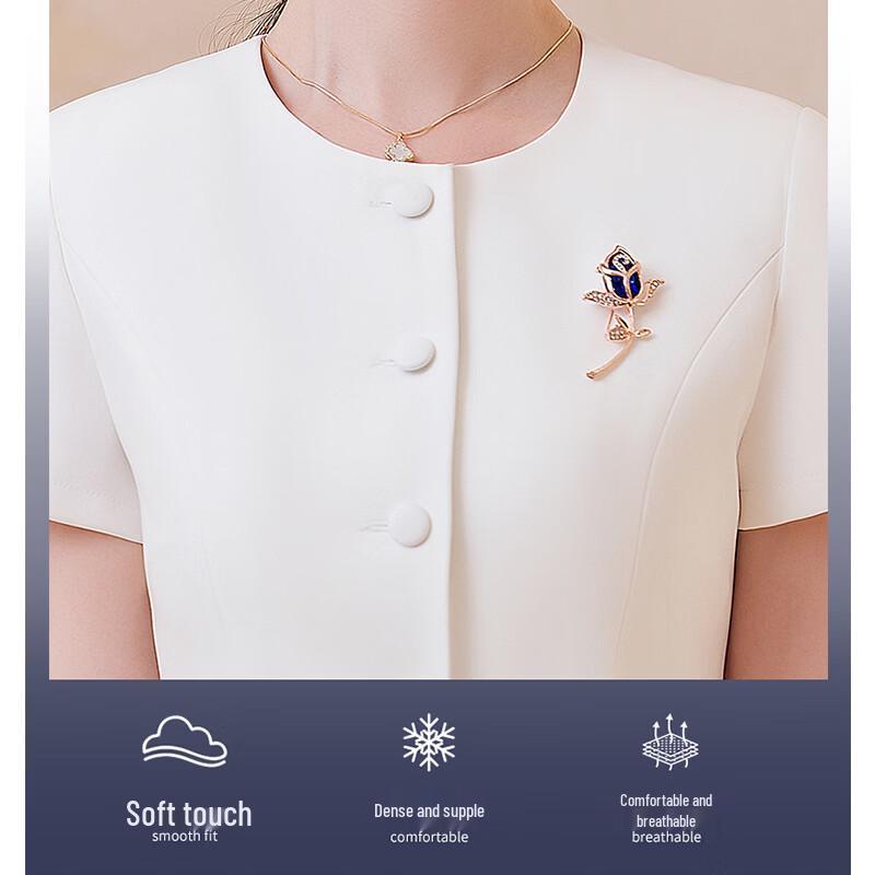 Women's Short-Sleeved Business Suit Skirt Set