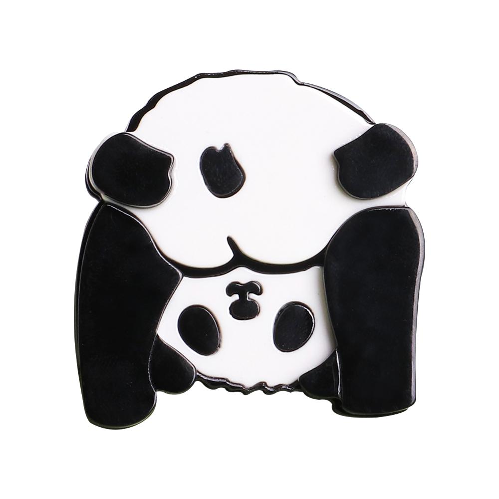 New Cute Panda Acrylic Brooches for Women Girls Funny Animals Badge Backpack Clothes Lapel Pins Brooch Dress Fashion Jewelry