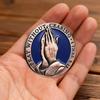 Yousheng Herrens Bön Mynt Kristet Utmaningsmynt Be Utan Uppehåll Biblisk Vers Token Inspirerande Fickbön Medalljong Religiös Gåva