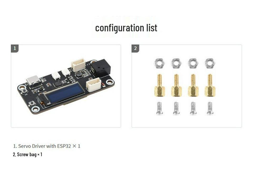 ESP32 Servo Driver Board with UART, WiFi/Bluetooth 5.0 Control for 6-12V Systems.