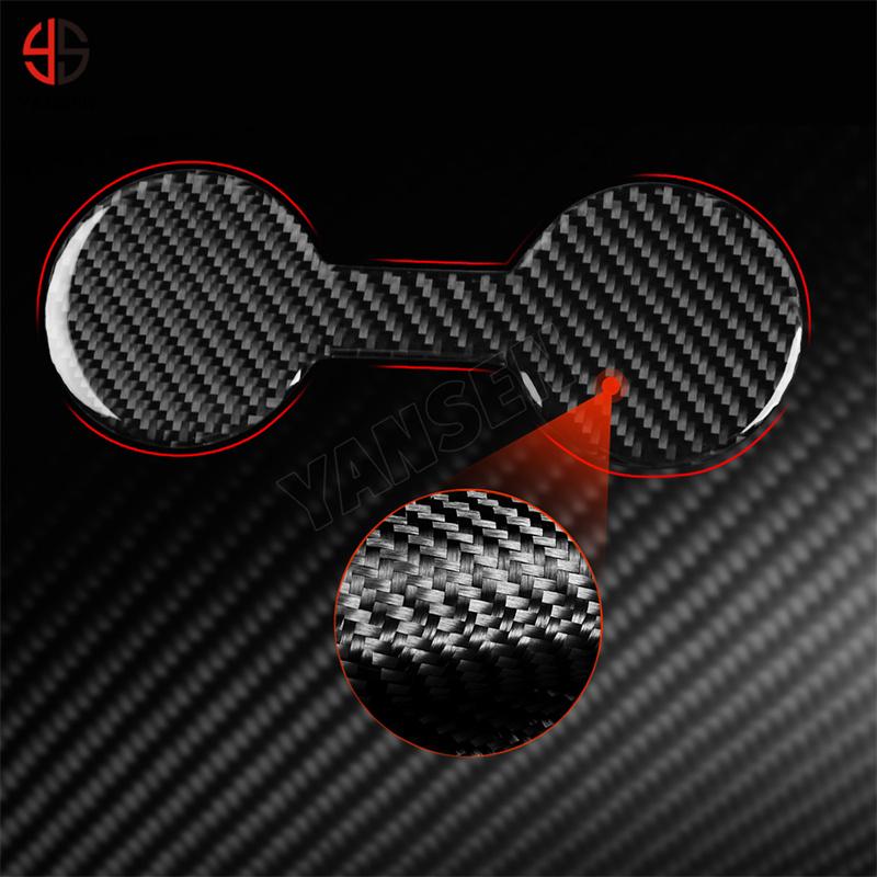 Carbon Fiber Central Cup Holder Pad Panel Cover Trim Modified Sticker for Chevrolet Malibu 2016-2024 Car Accessories
