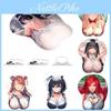 Adorável Mouse Pad Anime Bidimensional 3D para Peito com Design Ergonômico Macio