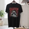 Unisex Adult Casual Music Clutch Band Graphic T-Shirt Skull Astrona...