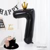 40 Inch Foil Balloon Number Zero with Crown Shape Large Party Decoration Balloon for Birthday Celebration Event Accessories