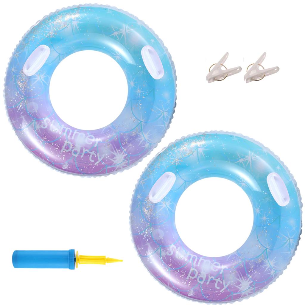 REGANOIR Floats for Kids and Set of Includes Air Starry For Boys and 60cm 100cm of Adults, 2, Pump, Cute, Glittery, Sky, Girls, 90cm, 80cm, 70cm,