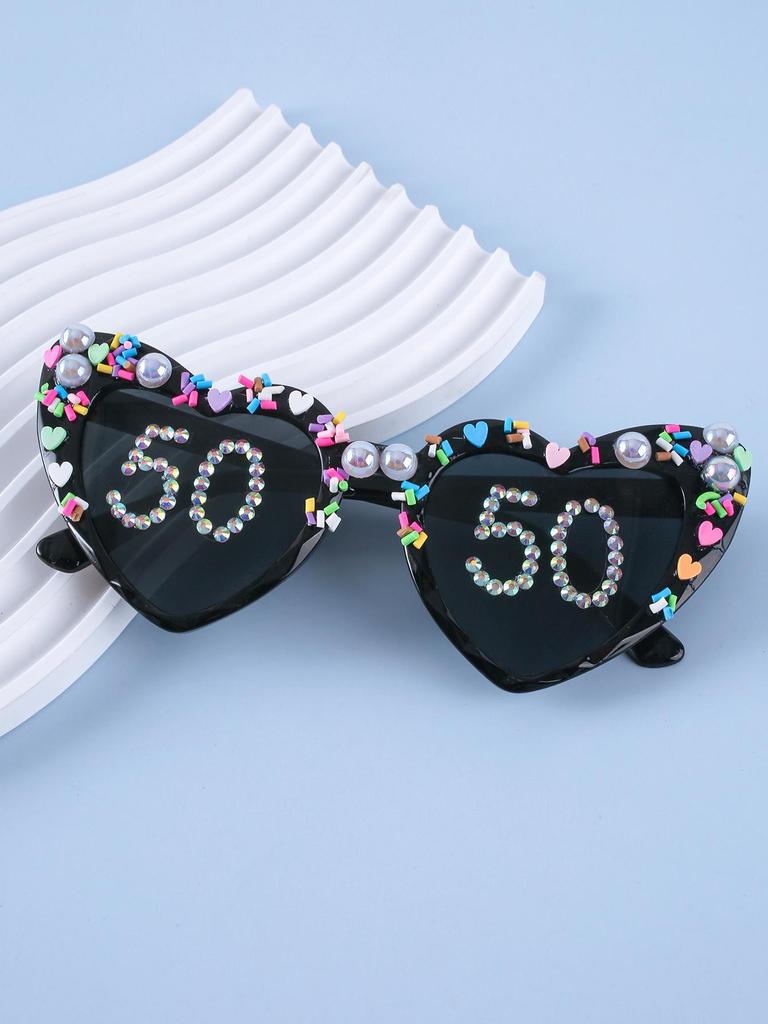 TEMU Black Birthday Party Sunglasses, Unisex Sexy Design 2025.