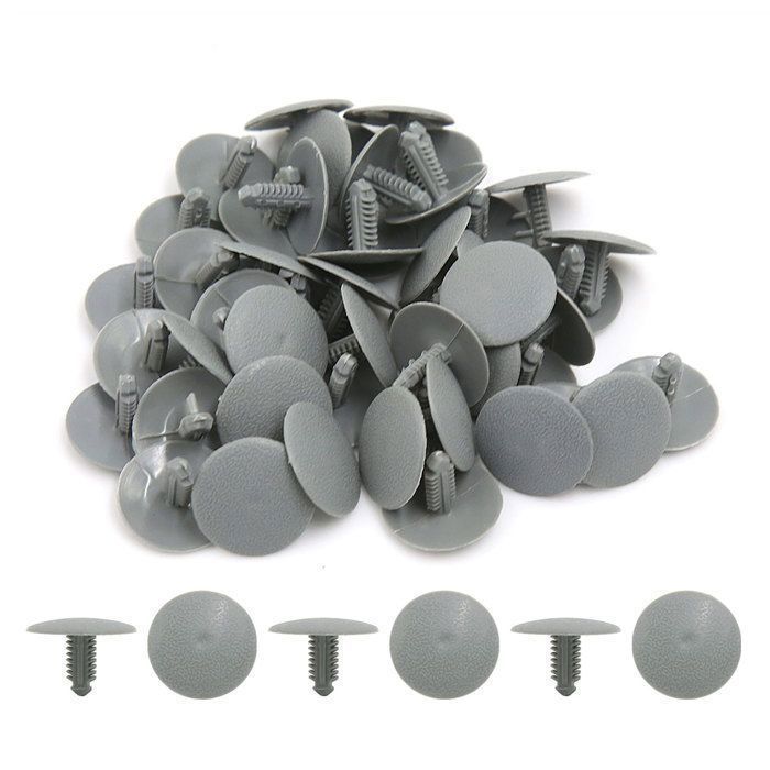 Clip de garniture X AUTOHAUX 6 mm Nylon portière pare-chocs garde-boue voiture fixation rivets clip retenue gris 50Pcs