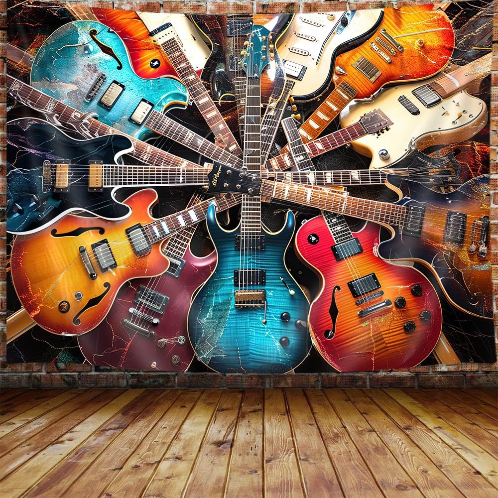 Tapestry cool music guitar rock 75x100 чёрный