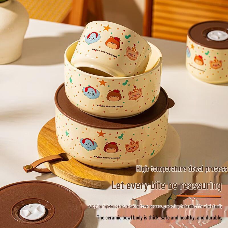 Maiglöckchen 3-teiliges Keramik-Frischhalte-Schüsselset