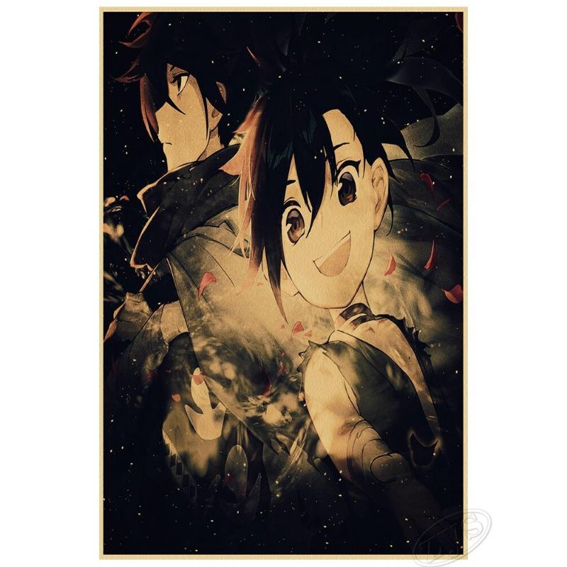 Poster Art Anime Vintage Dororo Hyakkimaru Decor de Perete Clasic din Hârtie Kraft pentru Dormitor Copil Decor Acasă Cuadros și Pictură Murală