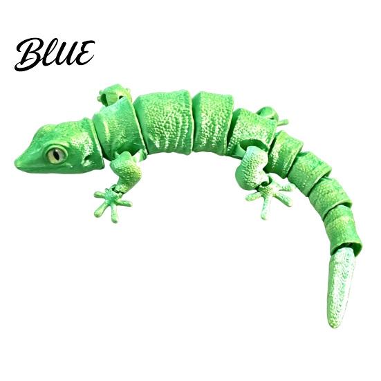 Flexible Lizard Model 3D Printed Leopard Gecko Figurine, Realistic Articulated Chameleon Fidget Toy, Animal Decor Jointed Model, Shape Desk Decoration