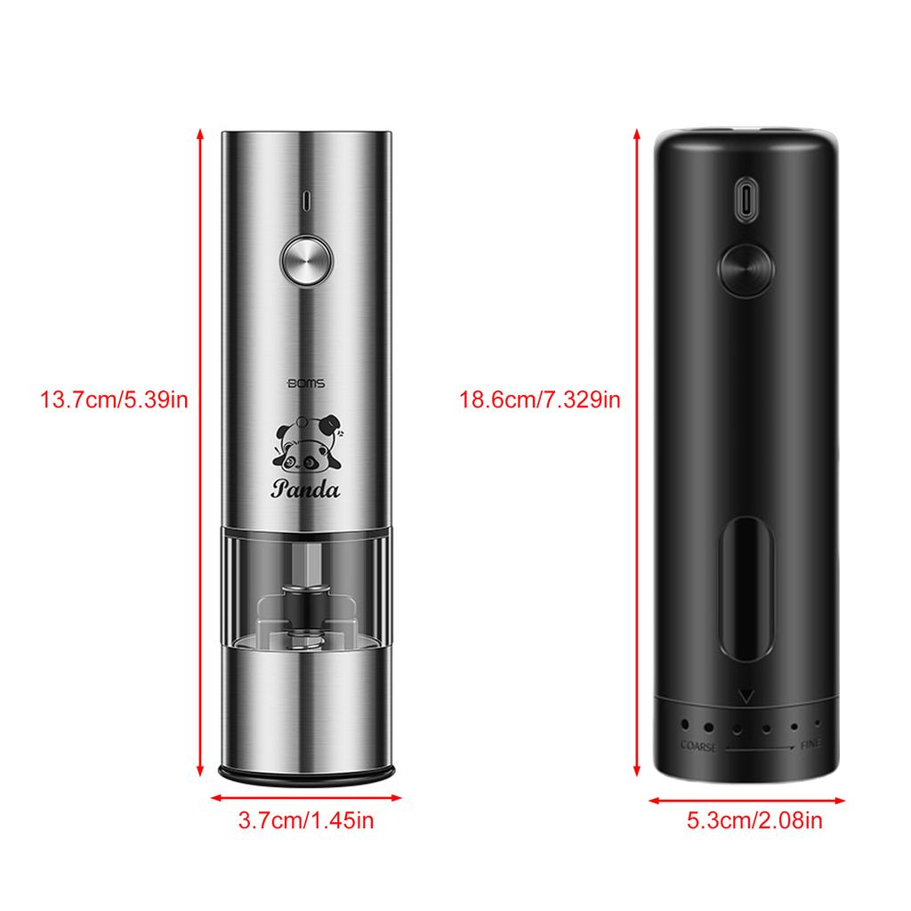 Electric Salt And Pepper Grinder Set Effortless Peppers Mill with Adjustable Ceramic Grinder for Cooking Enthusiasts