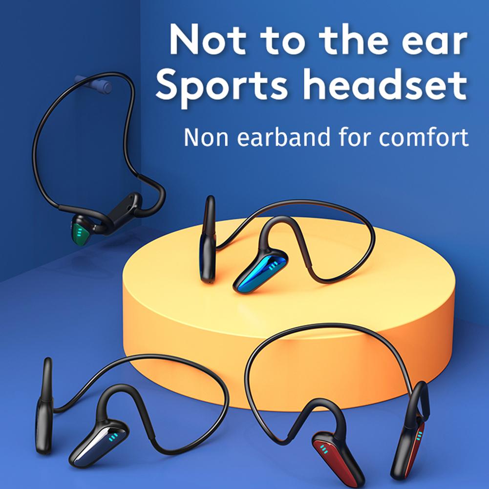 Bone Conduction Wireless Headphones Waterproof Single Ear Clip Earphones Bluetooth Sport Gamer Headset Mic Earbud BK3266 Stereo