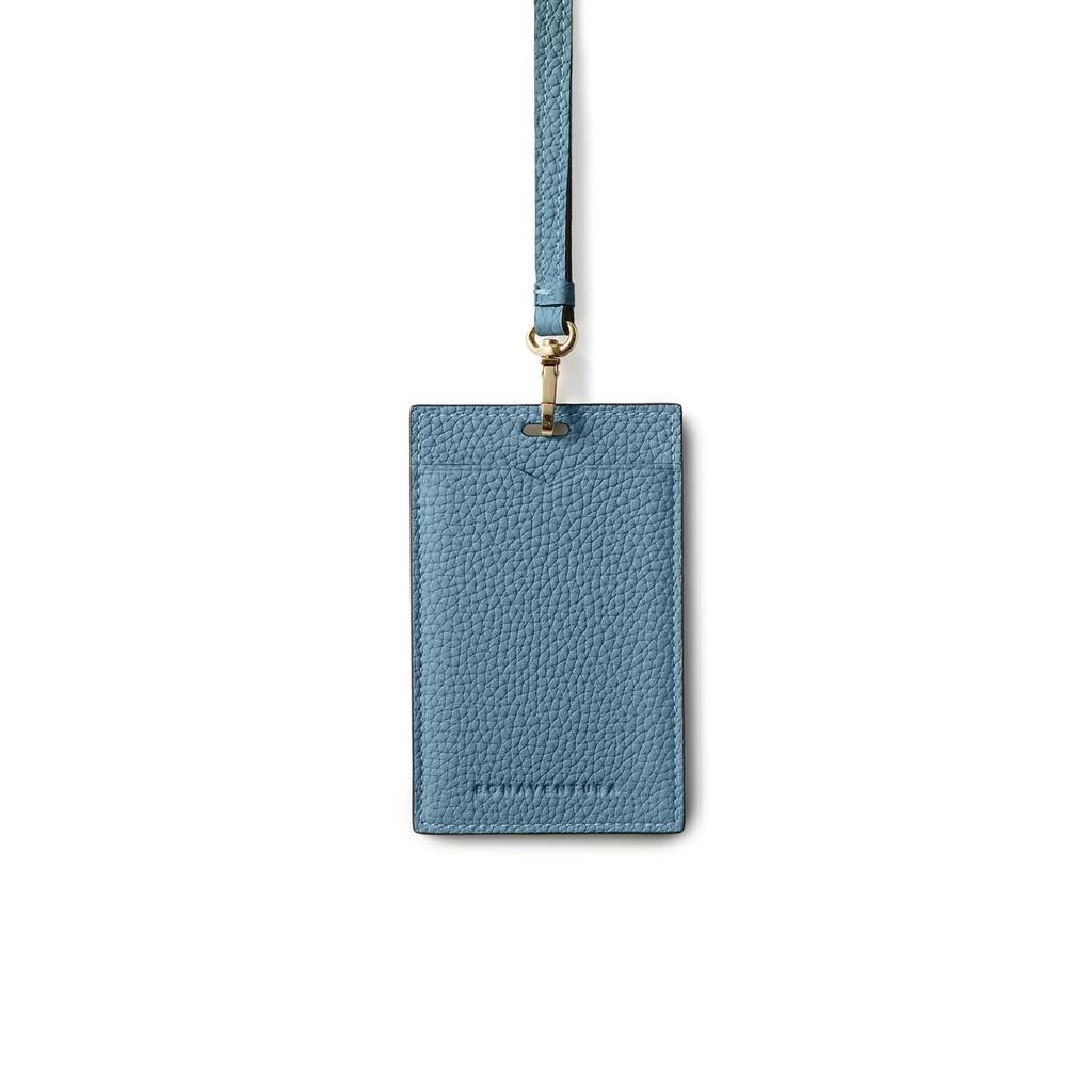Vertikální pouzdro na ID kartu Pouzdro na ID kartu Nejjemnější kůže Pravá kůže Současnost [BONAVENTURA] [Azurová] Evropský Valentýn BIDT2-BC