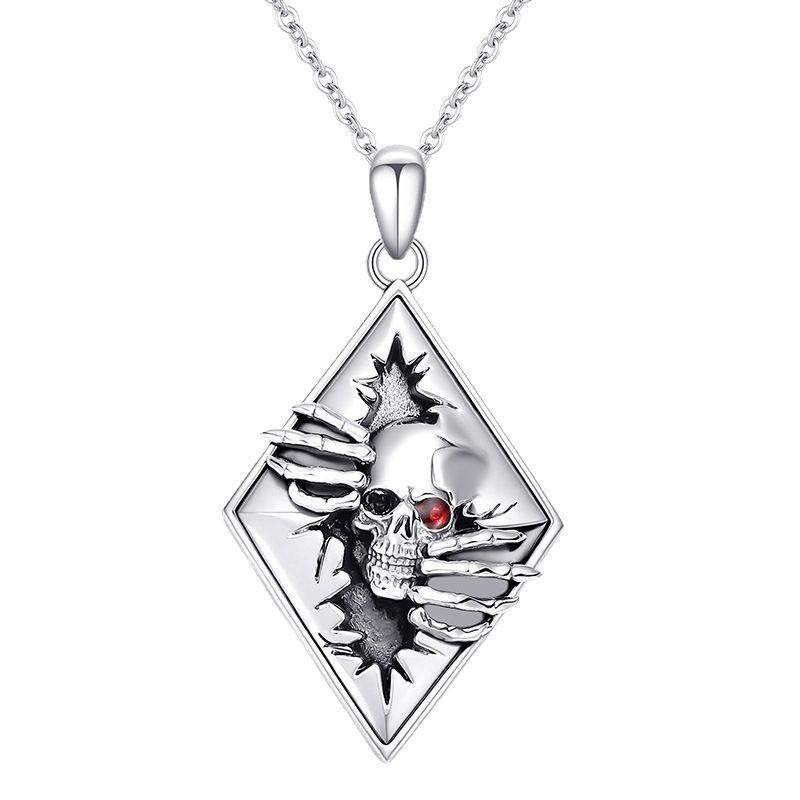 New Gothic Skull Necklace, Fashionable and Versatile Punk Pendant