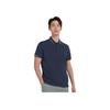 Li Ning Solid Color Breathable Comfortable Short Sleeve Polo Shirt Unisex Tops Ink-Blue APLT083-8