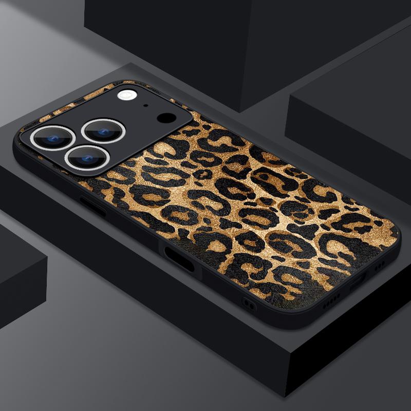 Goldene Leopardenmuster Hülle Für iPhone 17 Pro Max Hülle iPhone 16 Pro Max 15 14 13 16E 17E Magnetisch Für Magsafe Hybrid Matte Abdeckung