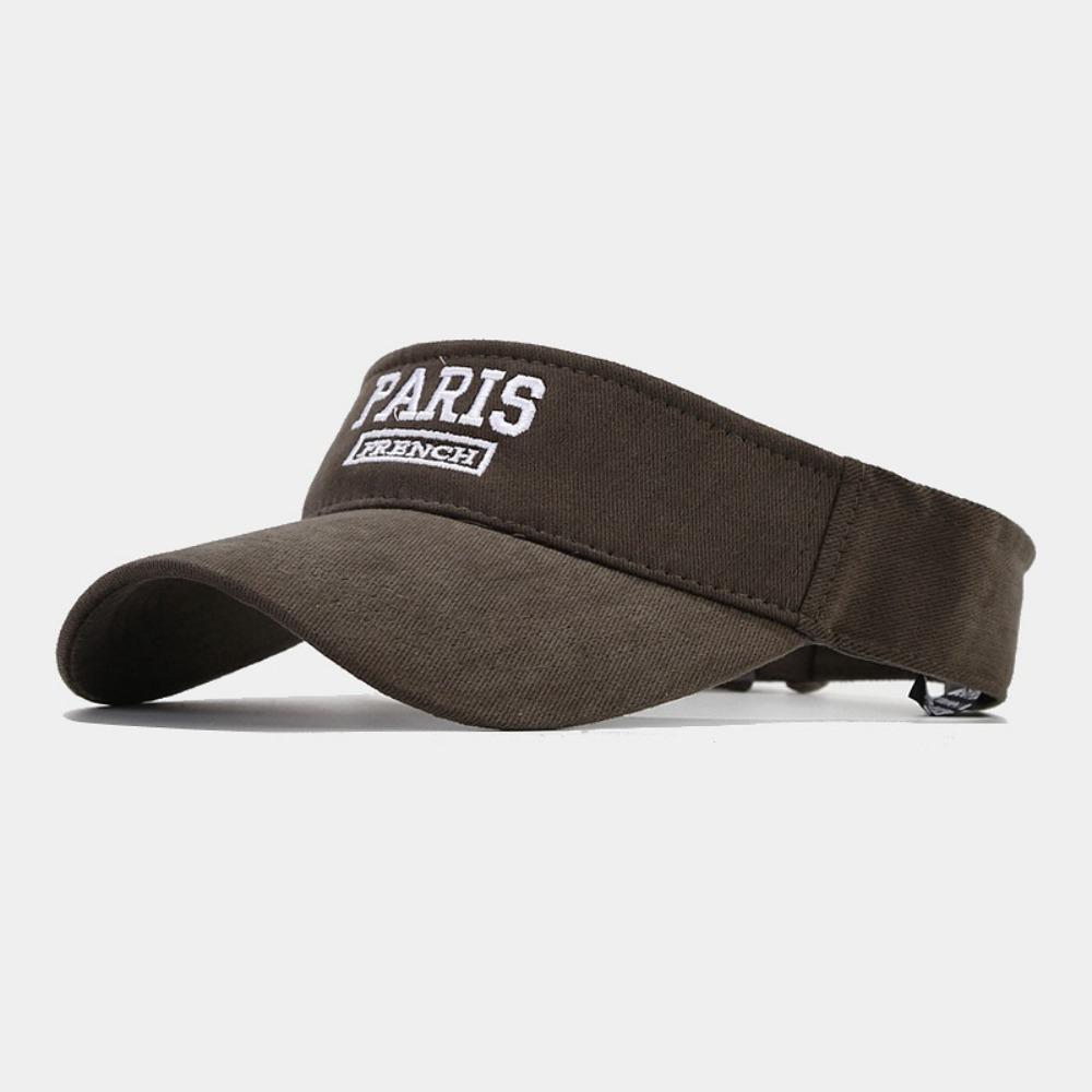 

Curved Eaves Empty Top Hat Cotton Sun Protection Visors Fashion Visor Caps чёрный