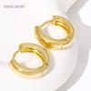2 Sizes Round Earrings 18K Gold Plated Circle Hoop Earrings,For Women Jewellery Simple Hoop Circle Earring Ladies Party Gift