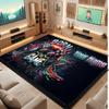 Game Controller Theme Crystal Velvet Floor Rug Personalized Custom Name Text Warm Carpet Home Decoration