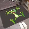 VIKAMA Cartoon Frog Rug Carpet Fun Stain-Resistant Doormat Non-Slip Bathroom Mat Carpet For Live Room Rug For Bedroom Home Decor