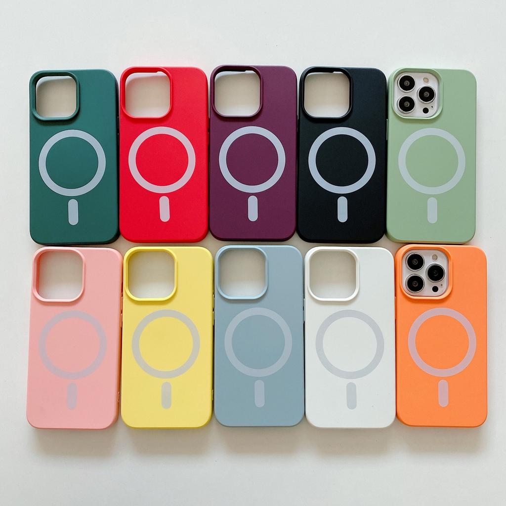 Suitable for Apple 16promax Liquid Silicone Magnetic Phone Case IP15 Imitation Original Liquid Large Hole 13 Protective Case