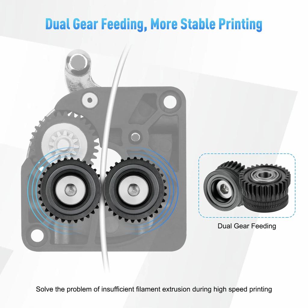 K1C Extruder Gear Kits All-metal Filament Drive Gears for Creality K1 Max K1 Extruders DLC-coated Nickel-plated High Hardness
