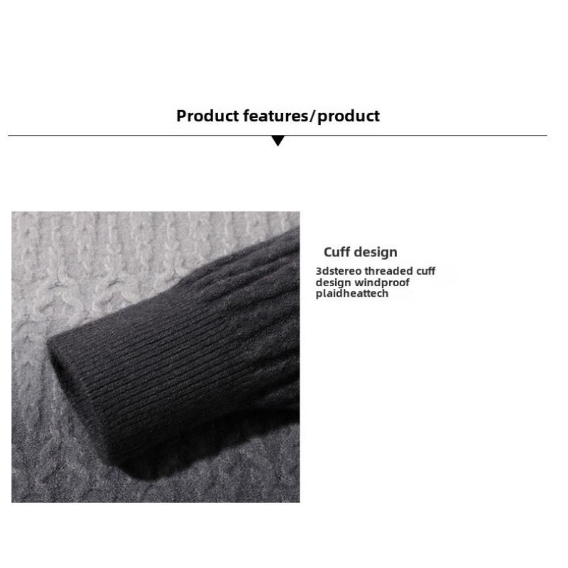 New Men's Autumn and Winter Gradual Change Color Matching High Lapel Sweater Youth Casual Loose Bottoming Knitted Sweater