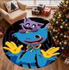 Huggy Wuggy Pattern Round Rug, Indoor/Outdoor Mat, for Picnic, Gameroom, Bedroom, Office, Living Room, Home Decor Carpet, Birthday Gift