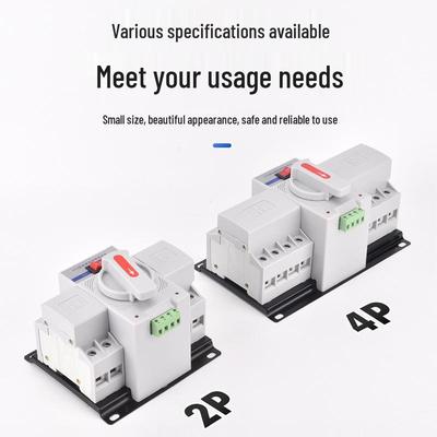 Doppelstrom-Automatikschalter - 2P/4P, Ein-/Dreiphasig, 220V Intelligente Umschaltung