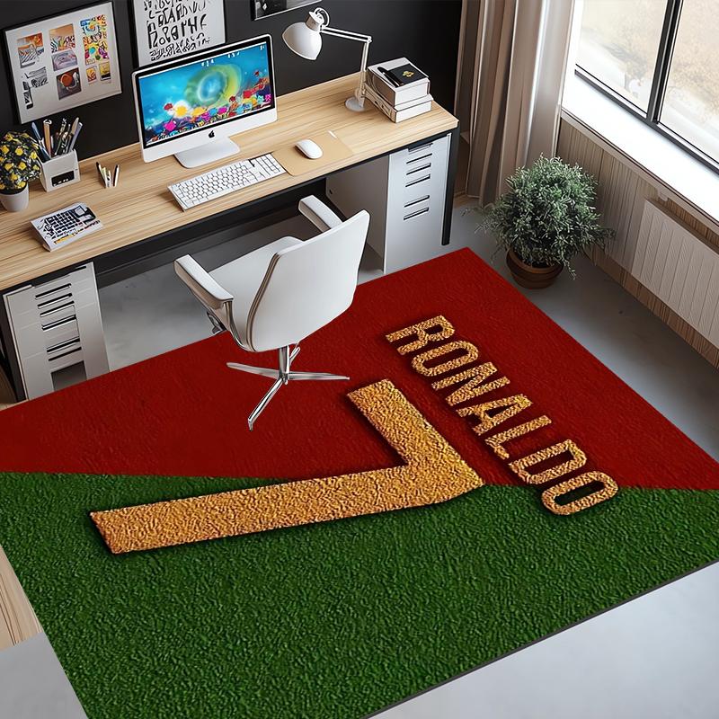 Cristiano Ronaldo Pattern Rug, Indoor/Outdoor Mat, for Picnic, Gameroom, Bedroom, Office, Living Room, Home Decor Carpet, Birthday Gift