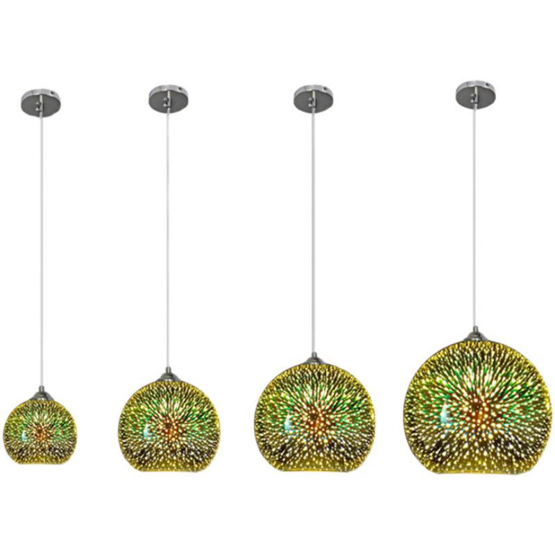 3D LED Colorful Glass Pendant Light - Nordic Minimalist Design for Dining, Shop, Restaurant, or Bedroom