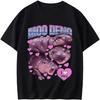 Moo Deng „I Love You“-Shirt, süßes Baby-Nilpferd-Grafikdruck, T-Shirt, lässig, Rundhalsausschnitt, kurzärmelig