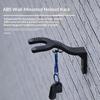 Abs Wall Mount Helmet Rack Sturdy Construction With Key Hook Perfect For Motorcycle Garage Storage