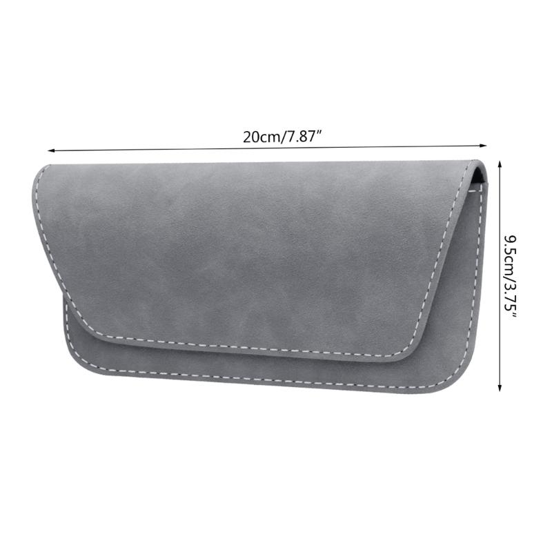 Sonnenbrillenhalter für Auto-Sonnenblende, Brillen-Auto-Sonnenblendenclip-Aufbewahrung, Brillen-Organizer-Etui, PU-Leder-Brillenhalter