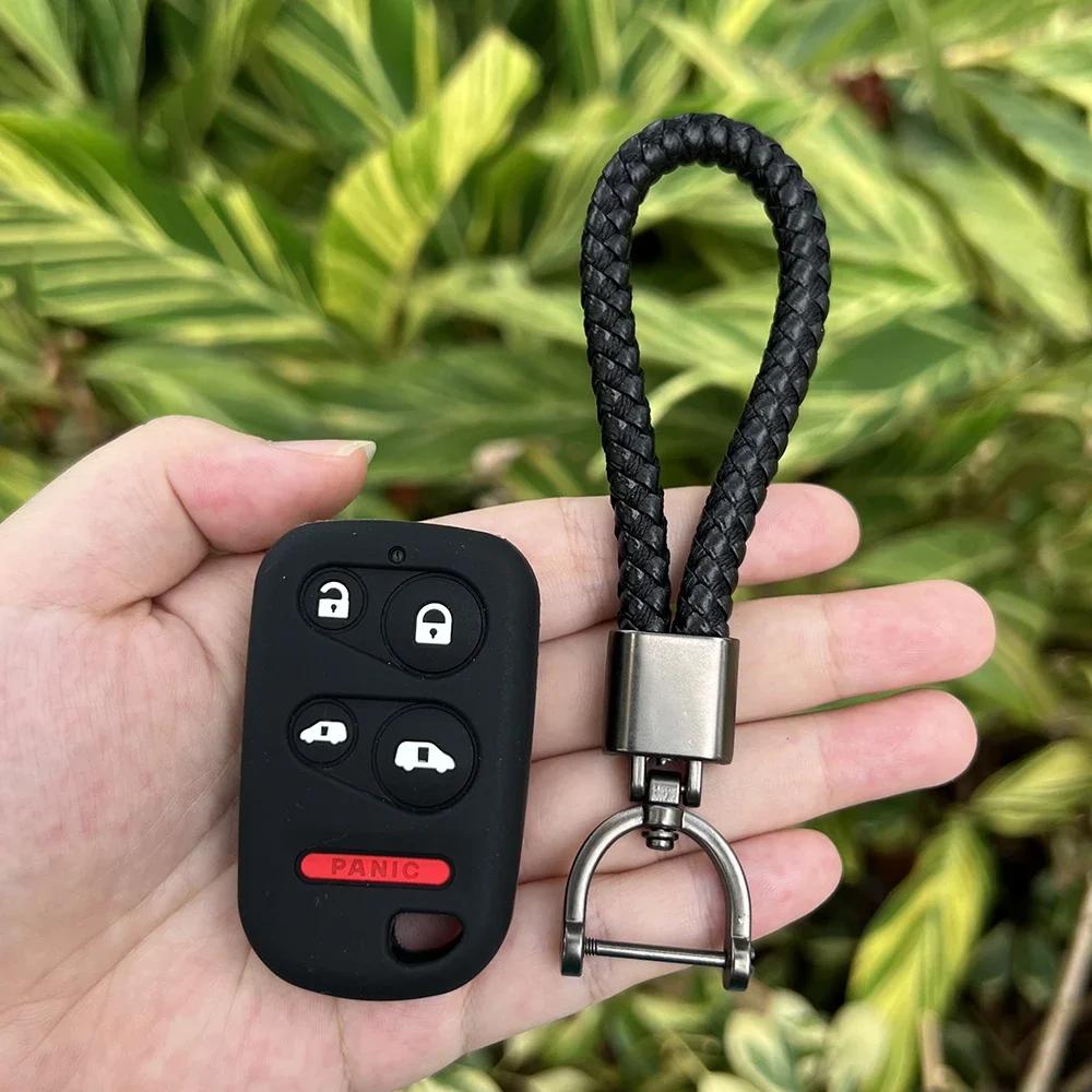 5 Button Silicone Car Key Cover Case Protect Skin Rubber Shell Holder for Honda Odyssey Mini Van 1999 2000 2001 2002 2003 2004