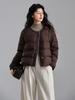 Down jacket women's short annual new loose puffs versatile white duck down small winter coat tide