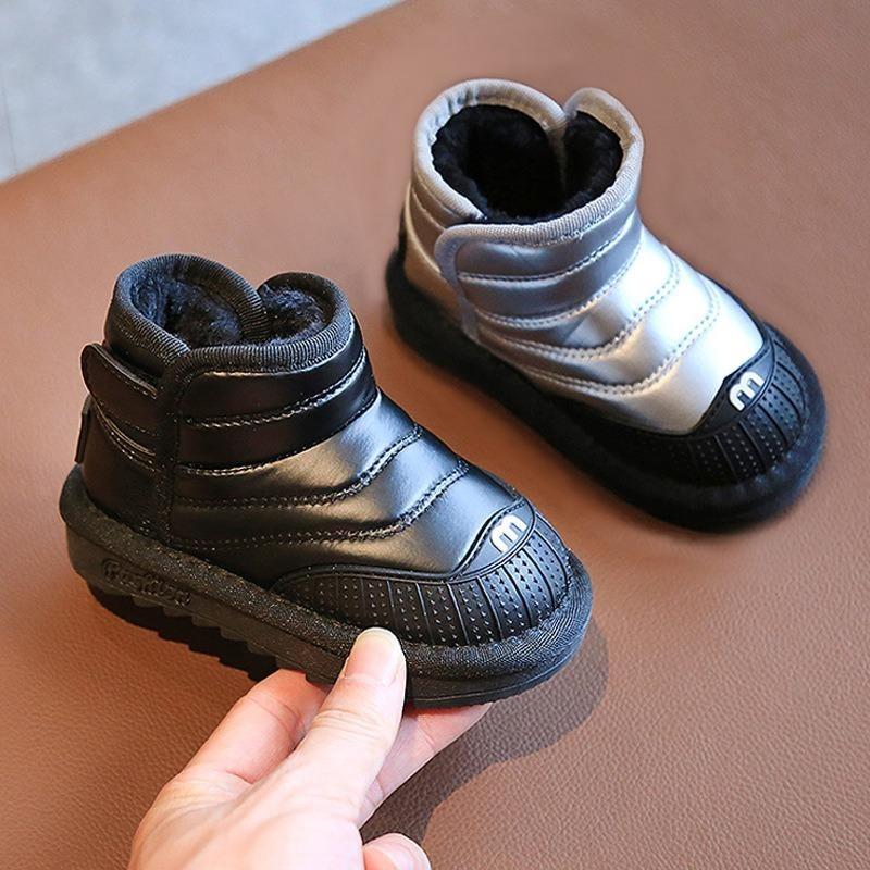 Детские зимние ботинки новые зимние для мальчиков с начесом утолщенные хлопковые ботинки — фото 3