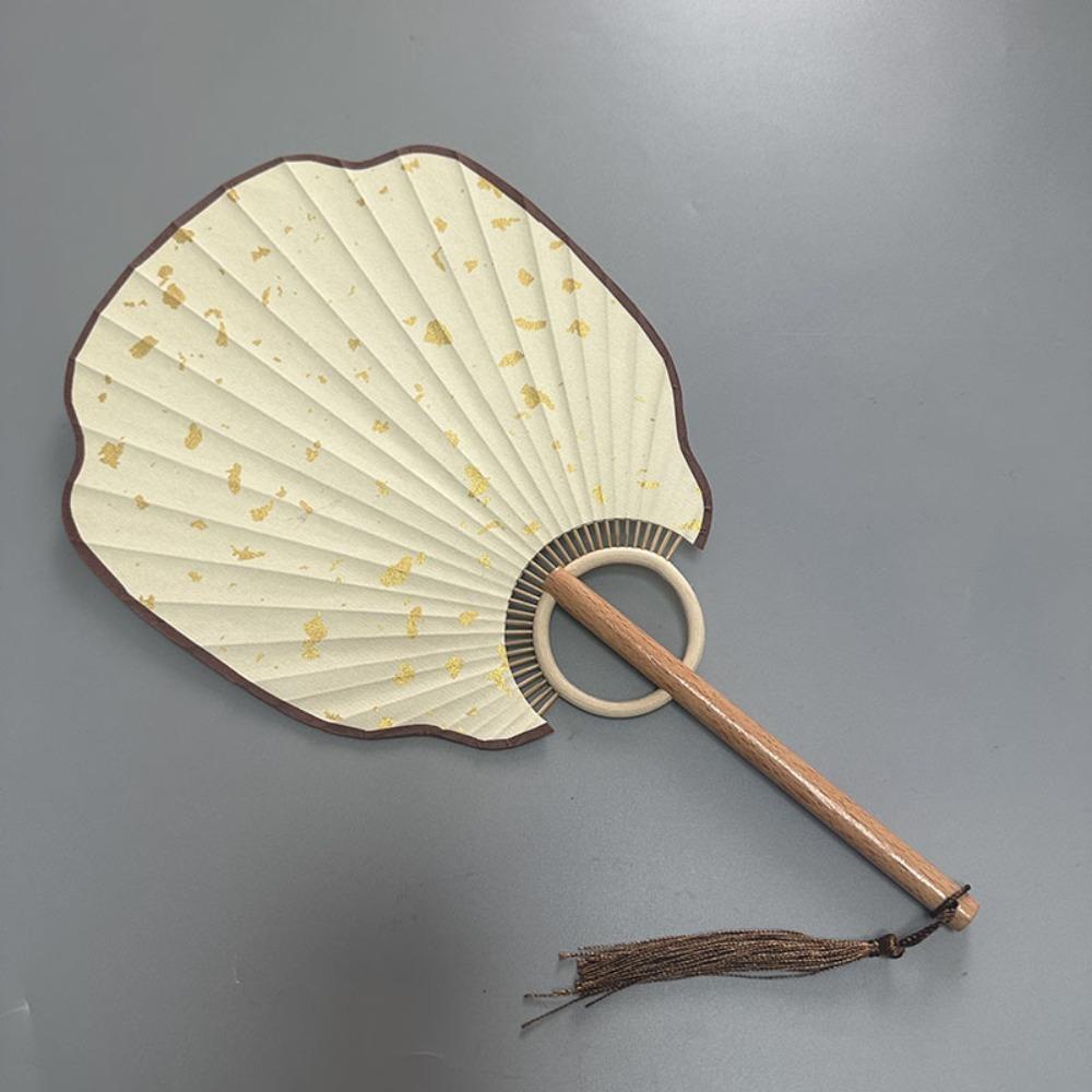 Vintage Chinese Style DIY Fan Classical Round Fan Portable DIY Xuan Paper Fan  Room Decorations