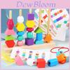 Wooden Childrens Fruit Theme Toy With Geometric Bead Stacking For Early Learning Development