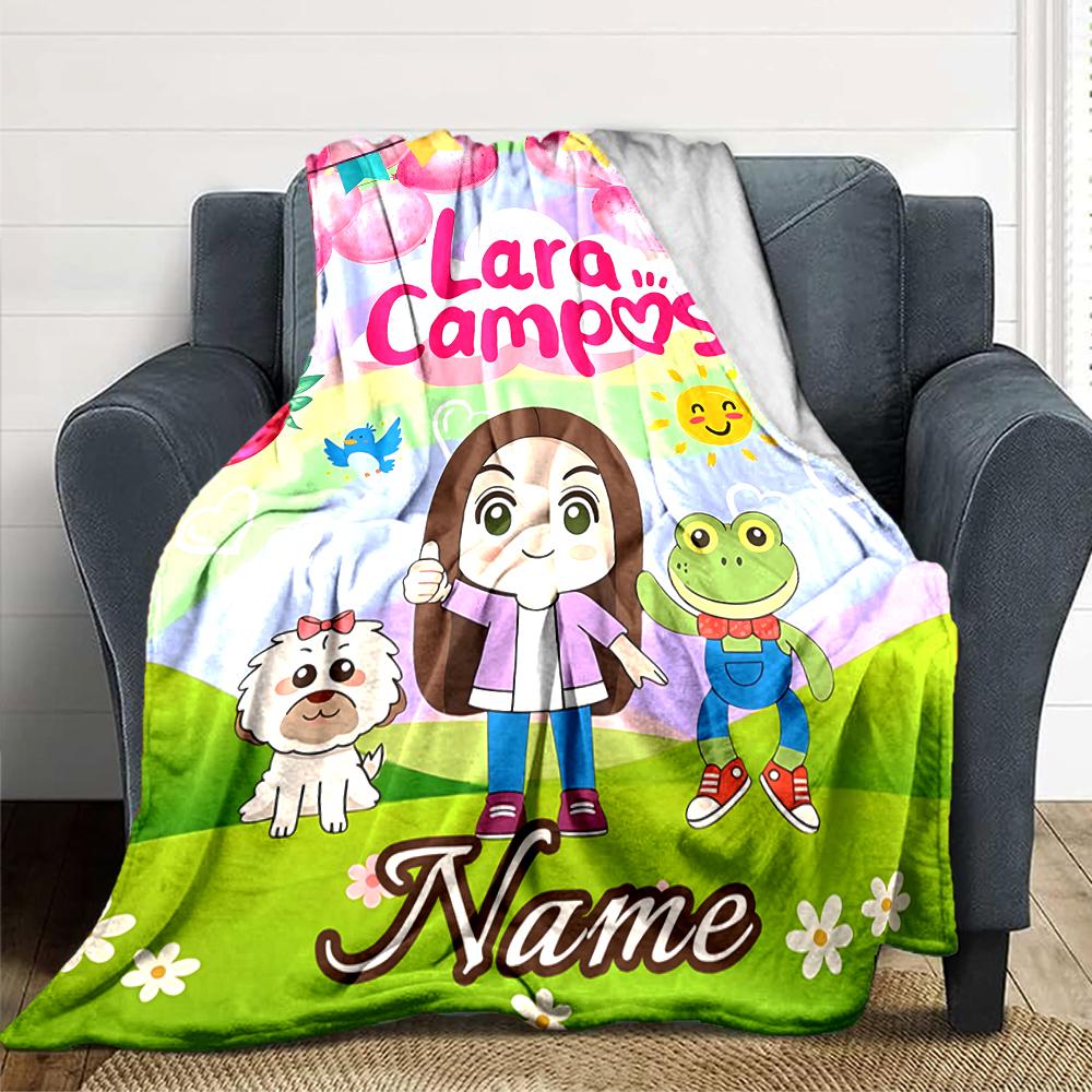 Custom Name Pink Hair Warrior Blanket for Couch & Bed, Plush Cozy Fuzzy Blanket Super Soft & Warm Blankets for Fall and Winter. 0908173