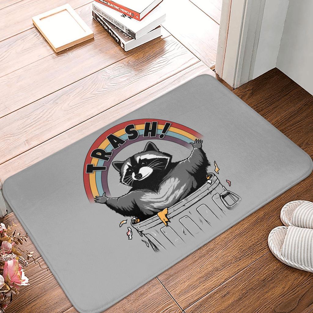 Funny Opposable Thumbs Raccoon Doormat Mat Anti-Slip Racoon Panda Bath Kitchen Balcony Rug Carpet 40*60cm