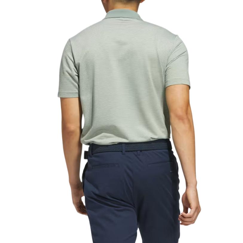 Adidas Comfortable Versatile Simple Fashion Short Sleeve Polo Shirt Men Tops Silver Green JJ1726