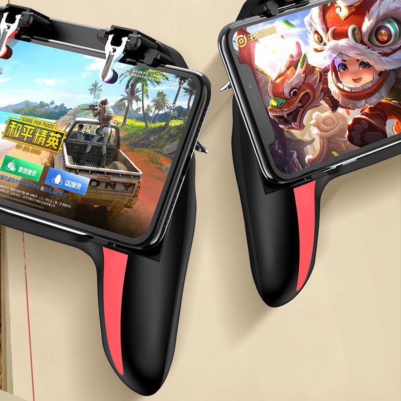 H10 Gaming Handheld Grip Game Controller Joystick Gamepad Voor Pubg Trigger Koelventilator Koeler Telefoon USB-Powered 5000mAh Batterij