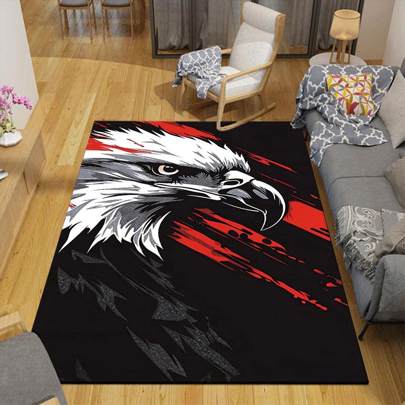 1pc Handsome Eagle Pattern Area Rug, Anti Slip Non Shedding Stain Resistant Carpet
